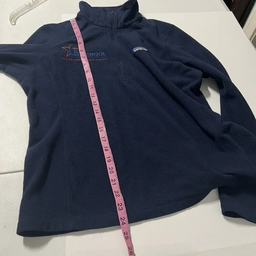 Patagonia Quarter Zip Fleece Pullover Women’s L Blue Lightweight LBJ UT Texas